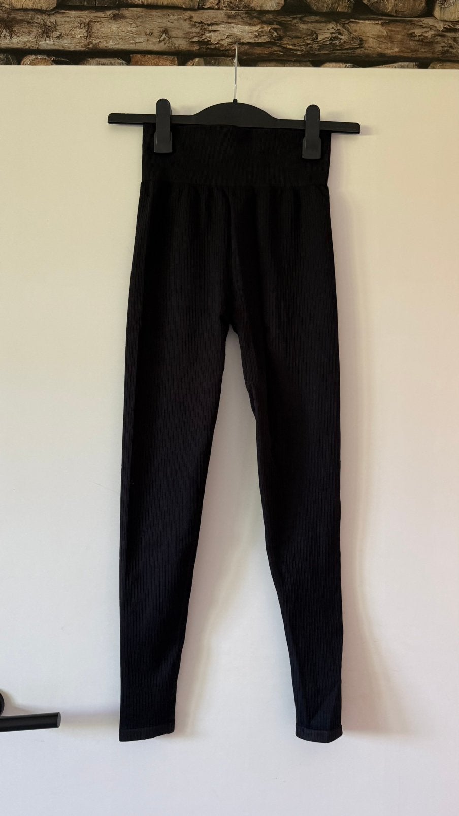 Nieuw zwart geribbelde legging maat xs H&M, Zwart, Nieuw, Ophalen of Verzenden, Fitness of Aerobics