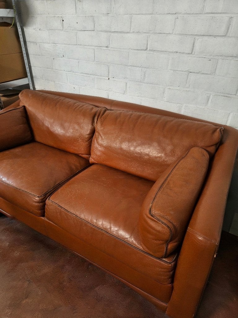 Lederen zetel, Ophalen, Gebruikt, 150 tot 200 cm, Tweepersoons