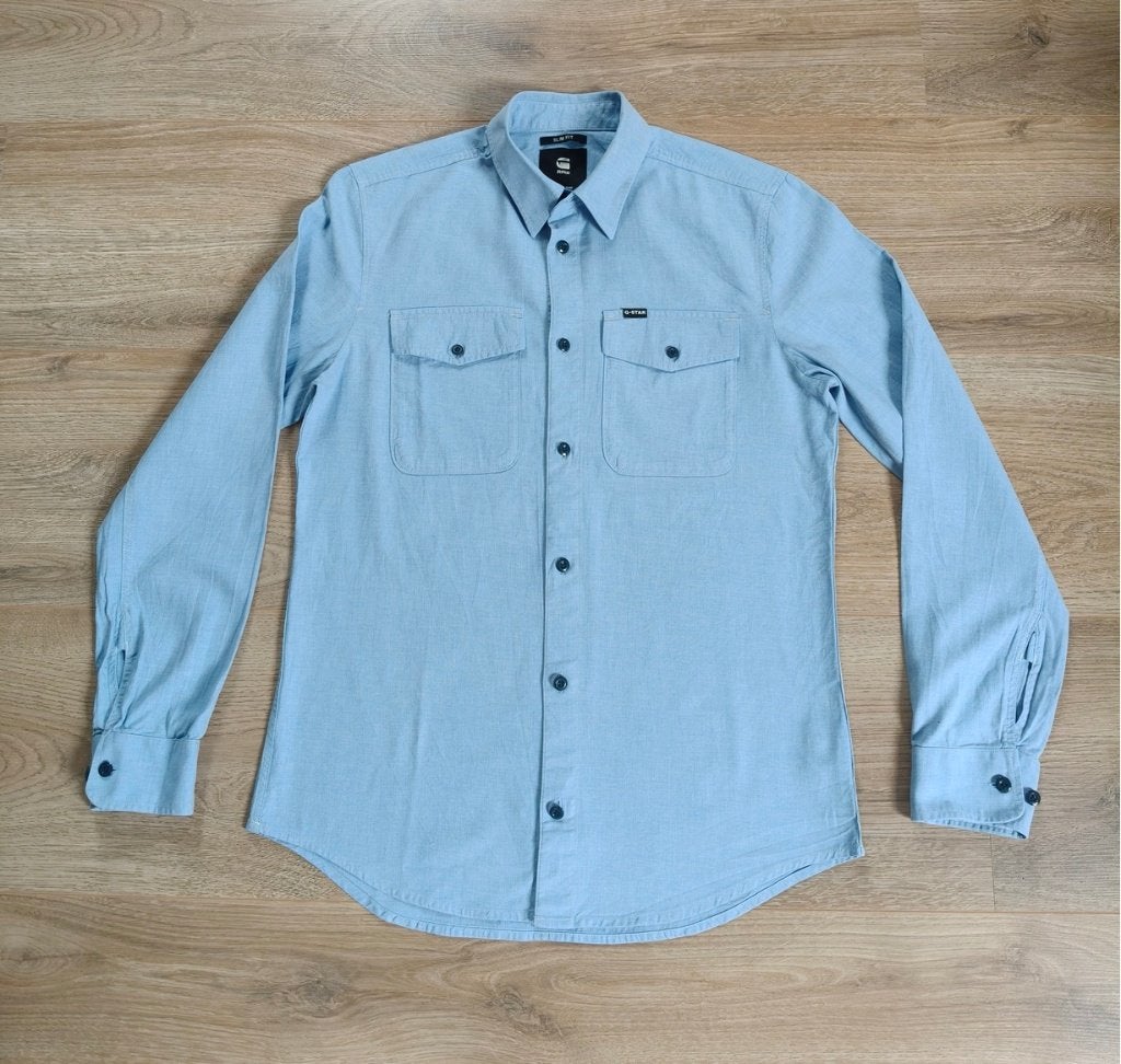 G-star overhemd uit de winkel maat M, slechts 2x gedragen, G-Star Raw, Halswijdte 39/40 (M), Zo goed als nieuw, Verzenden