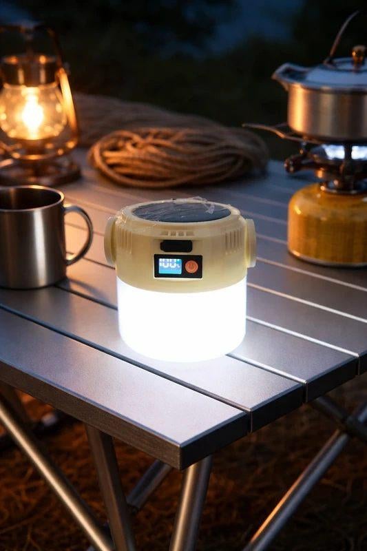 LED Zaklamp Oplaadbaar Solar USB Camping Outdoor, Ophalen of Verzenden, Nieuw, Accu