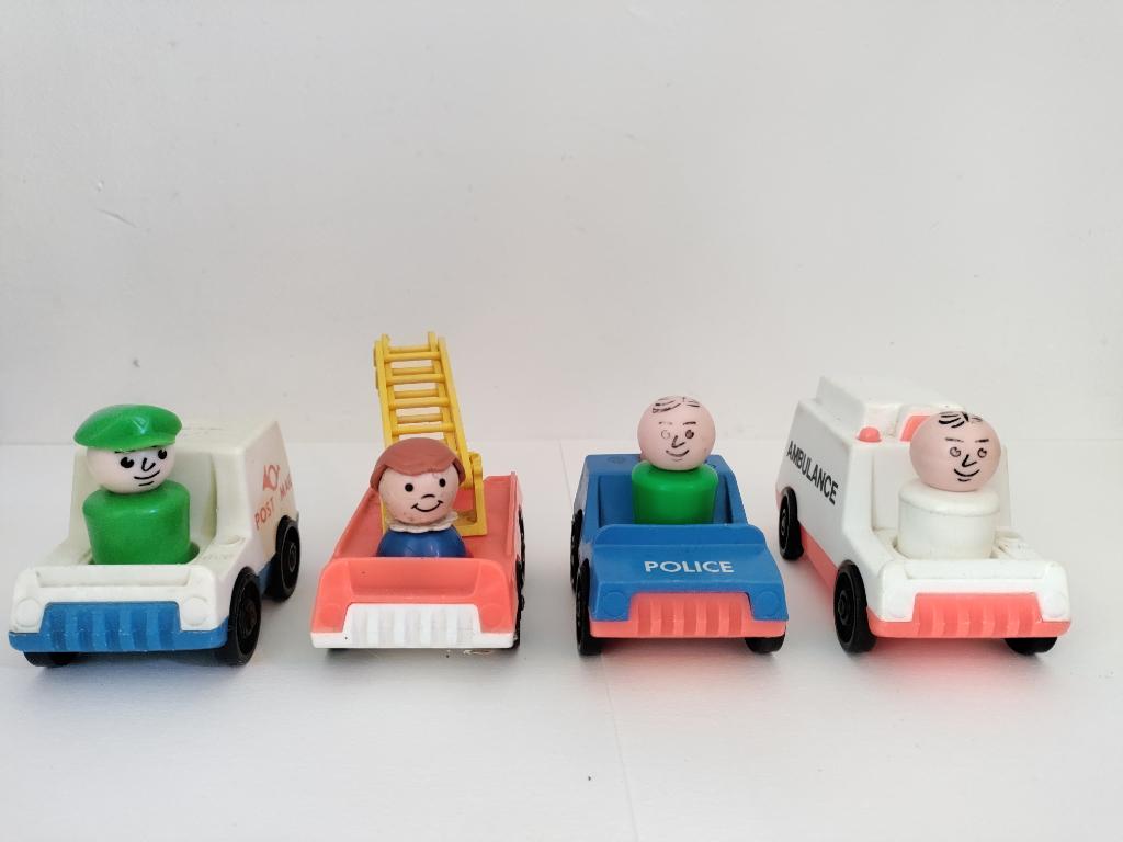 Set vintage voertuigen Fisher Price (1), Kinderen en Baby's, Speelgoed | Fisher-Price, Ophalen of Verzenden, Gebruikt, Speelset