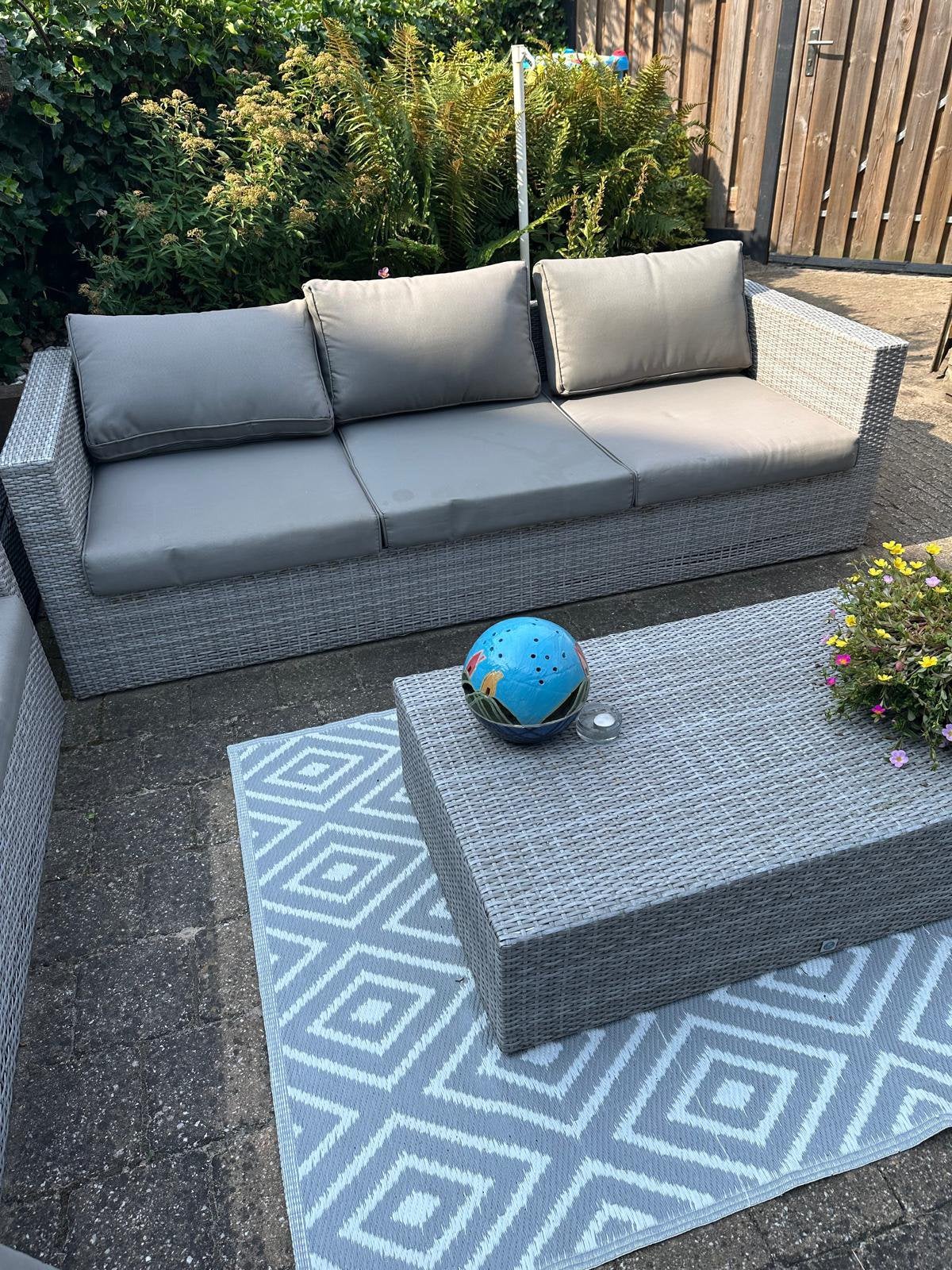 Lounge set wicker, Ophalen, Gebruikt, Wicker, Hocker