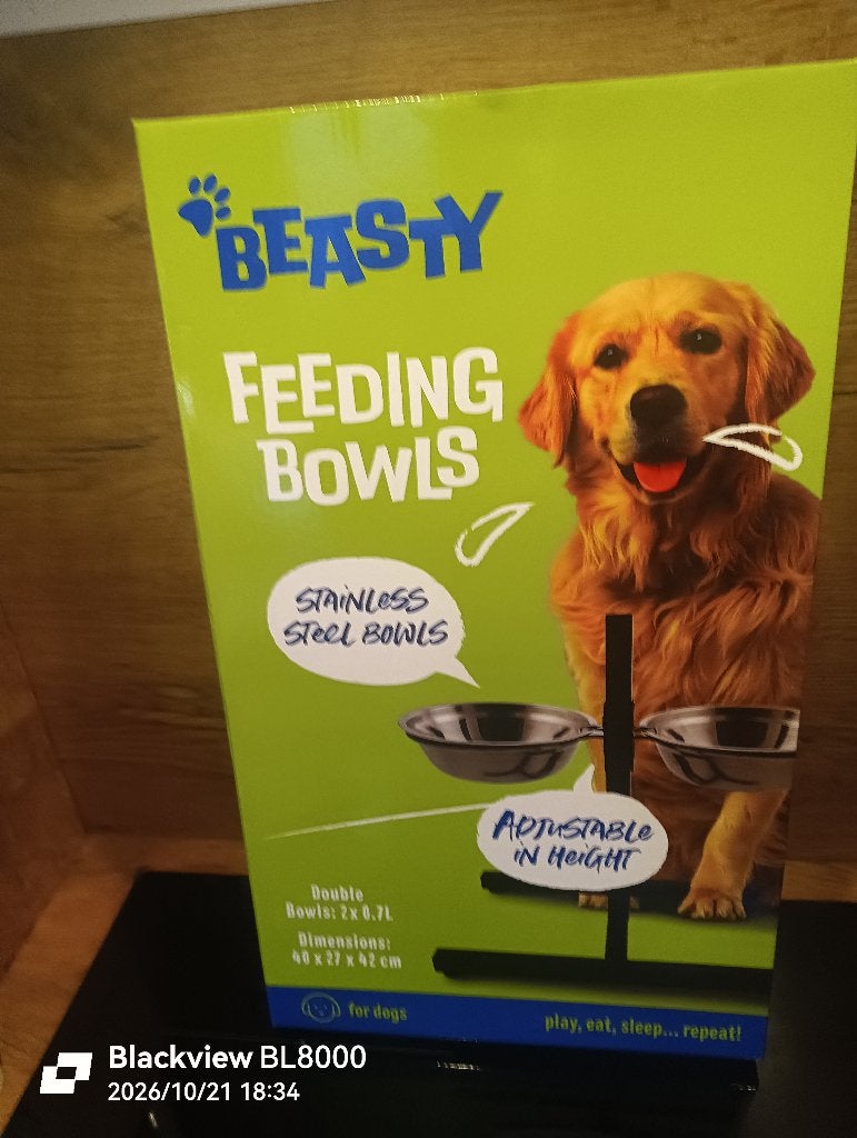 Standard hond met bakjes, Dieren en Toebehoren, Ophalen of Verzenden, Anti-knoei, Nieuw