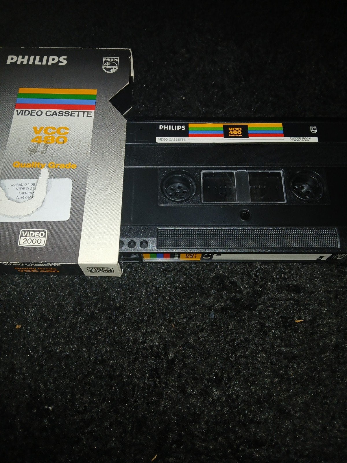 Philips VCC 480 Video Cassette - Video 2000, Ophalen of Verzenden, Gebruikt, VCC