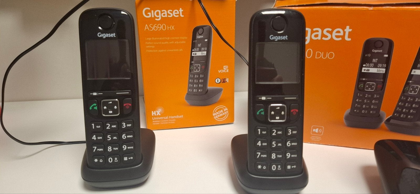 Gigaset AS690 HX Dect Telefoon - Zo goed als nieuw, Telecommunicatie, Ophalen of Verzenden, Gebruikt, 3 handsets, Stralingsarm