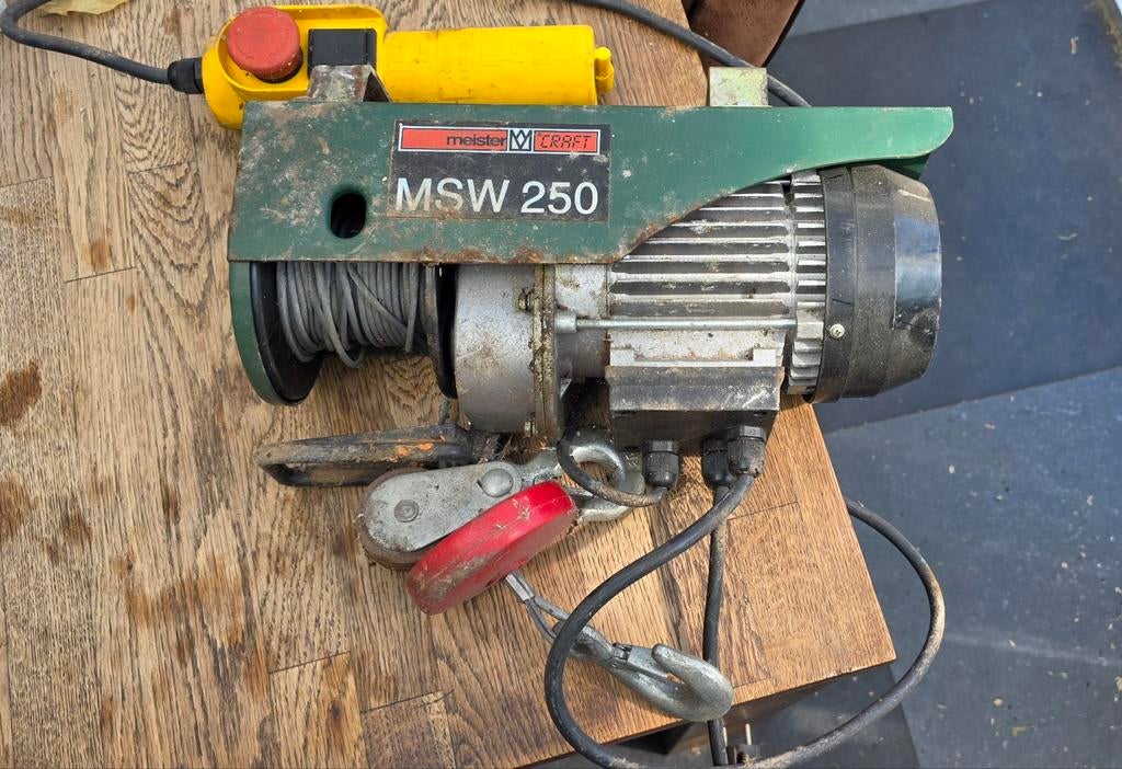 Meister Craft MSW 250 Takel - Elektrische Lier 250kg, Ophalen of Verzenden, Gebruikt, Elektrisch