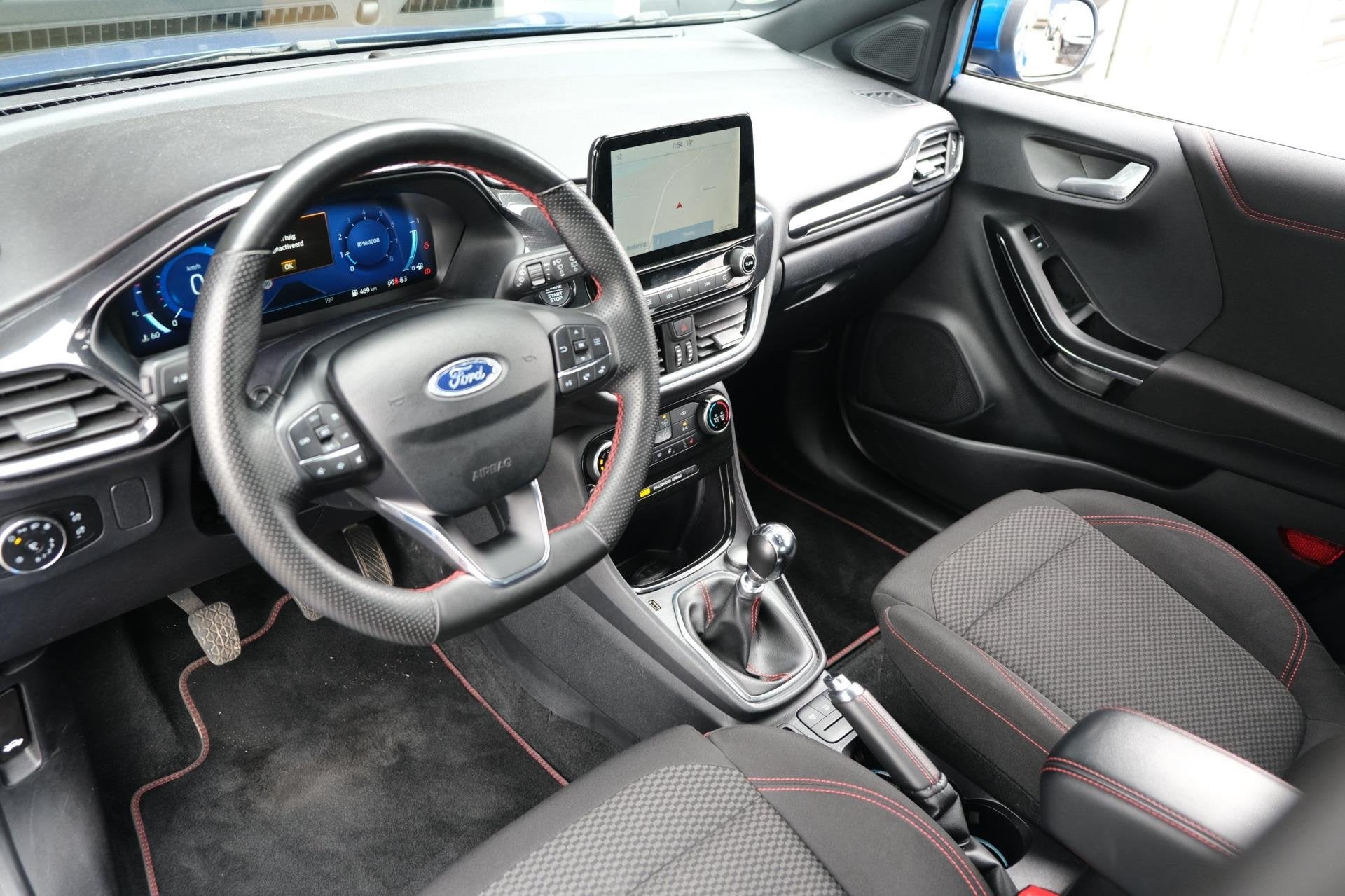 Ford Puma 1.0 EcoBoost Hybrid ST-Line Navi Led Cruise, Auto's, Voorwielaandrijving, Zwart, Blauw, Origineel Nederlands