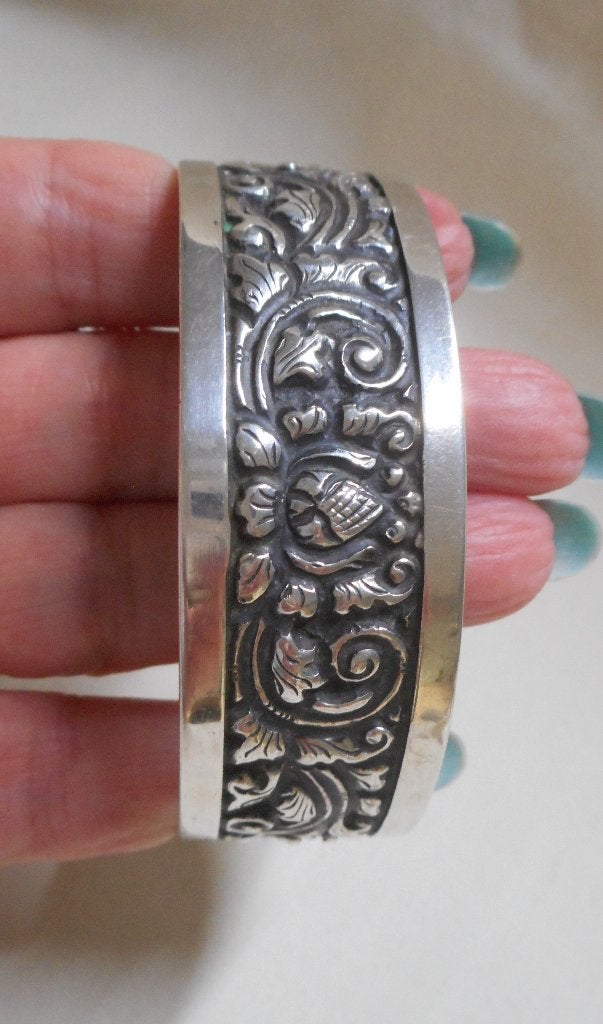 Zilveren antieke Djokja klemarmband nr.748, Verzenden, Zilver, Armband