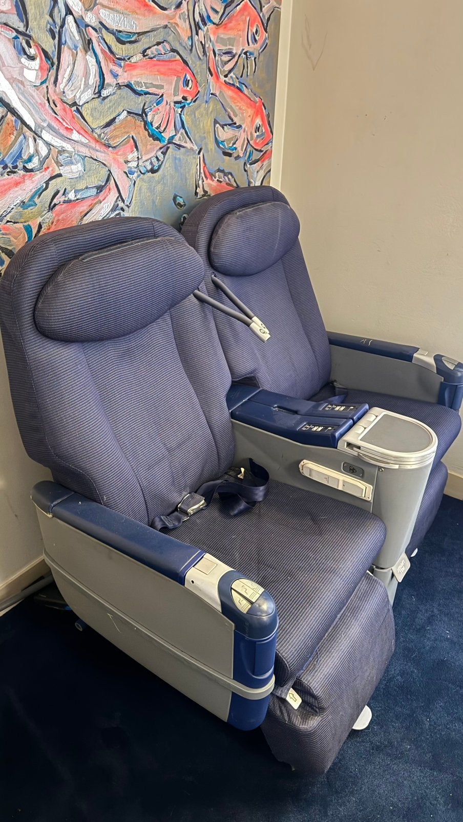 Originele KLM Business Class vliegtuigstoelen – 2-zits, Ophalen, Gebruikt, Stoel(en)