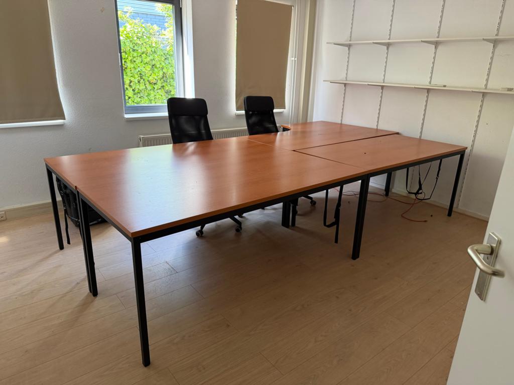 Groot hoekbureau met losse bureaus (180x80), Huis en Inrichting, Bureaus, Ophalen, Gebruikt