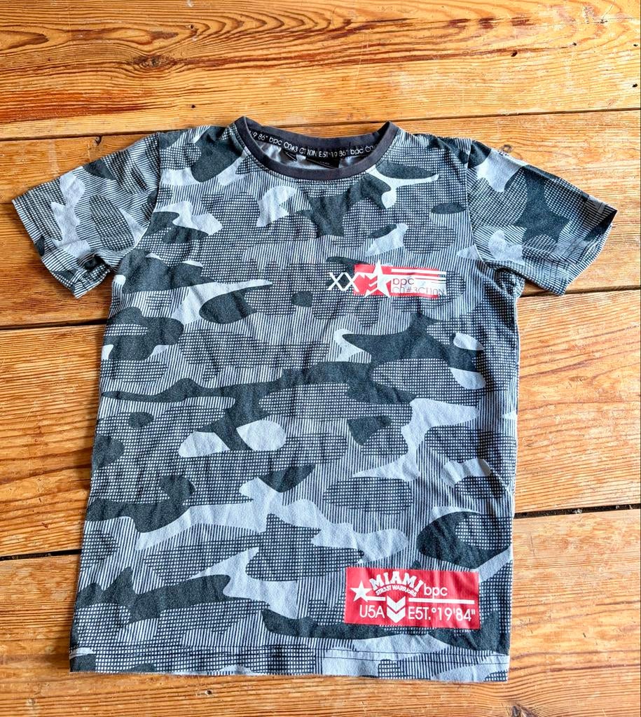 BPC camouflage shirt maat 140/146 grijs zwart, Kinderen en Baby's, Kinderkleding | Maat 140, Ophalen of Verzenden, Zo goed als nieuw