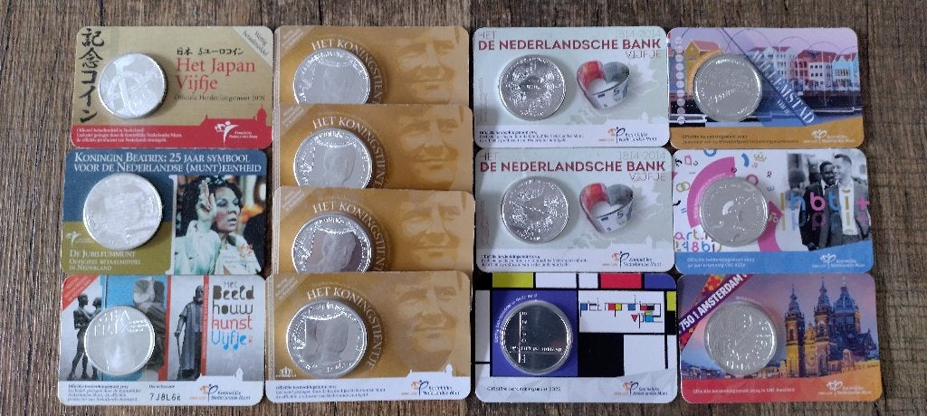 Herdenkingsmunten in Coincard UNC, Ophalen of Verzenden, Koningin Beatrix, Euro's, Losse munt