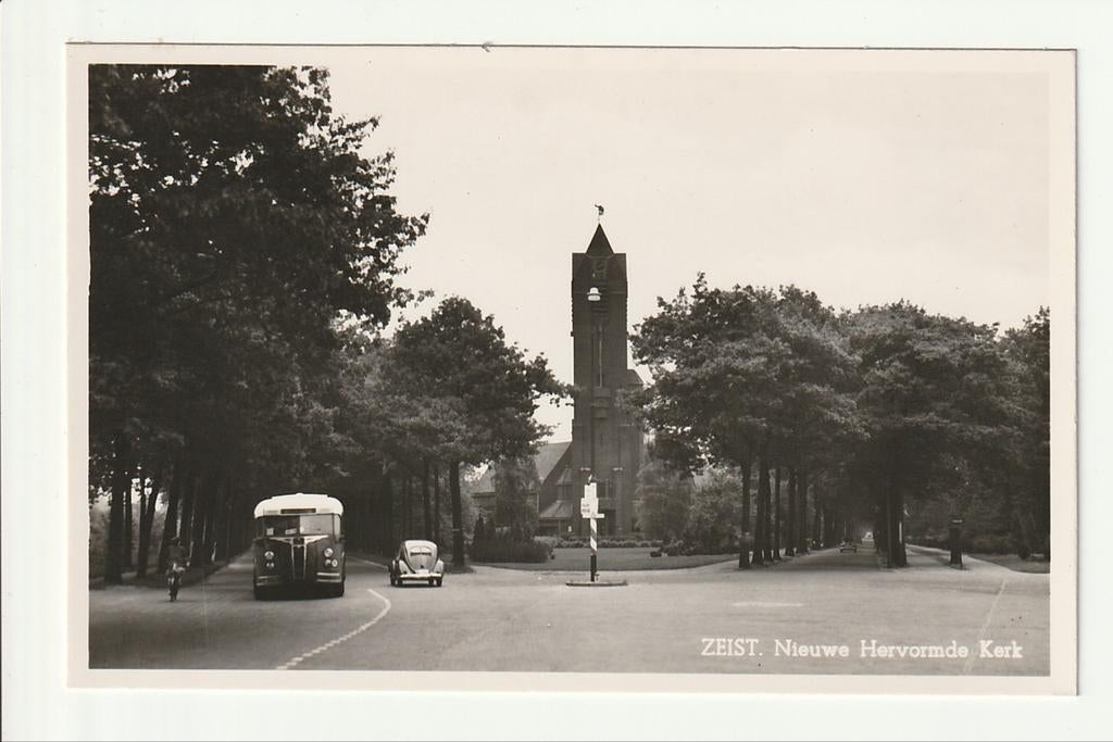 ZEIST NIEUWE HERV KERK ANWB VW KEVER NBM CROSSLEY DE SCHELDE, Verzamelen, Ophalen of Verzenden, 1940 tot 1960, Ongelopen, Utrecht