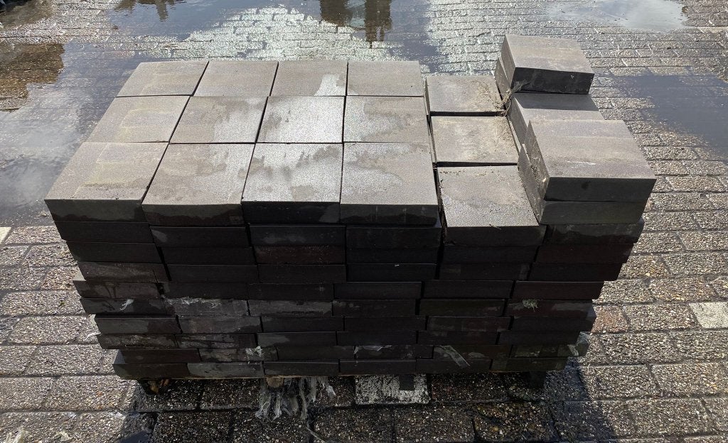 7,92 m2 gebakken Tegeltjes zwart 20x20x6 cm €155,00, Ophalen, Keramiek, Klinkers, 5 tot 10 m²
