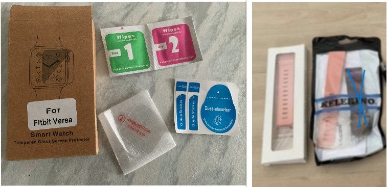 Fitbit Versa accessoires: schermbescherming, bandje, bumper, Nieuw, Ophalen of Verzenden, Fitbit, Roze