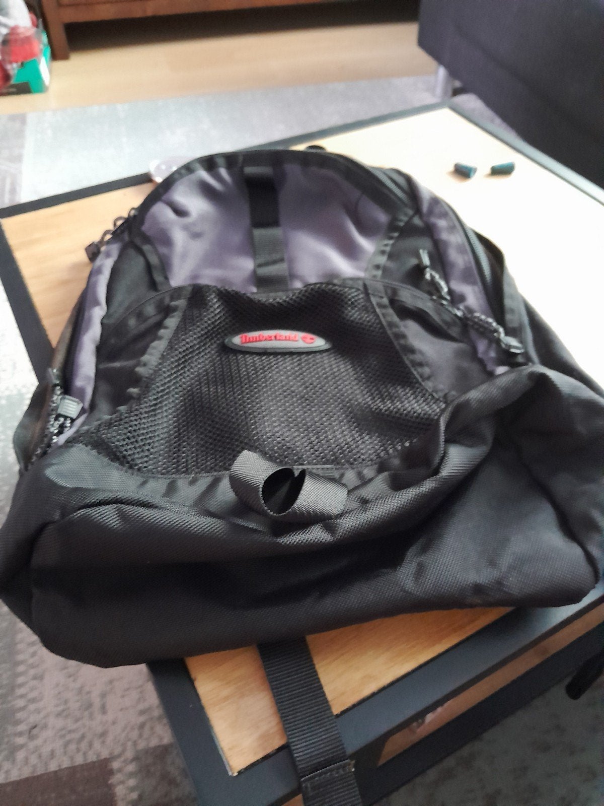 Timberland Rugtas - Zwart en Grijs, Gebruikt, 25 tot 40 cm, Ophalen of Verzenden, Overige merken