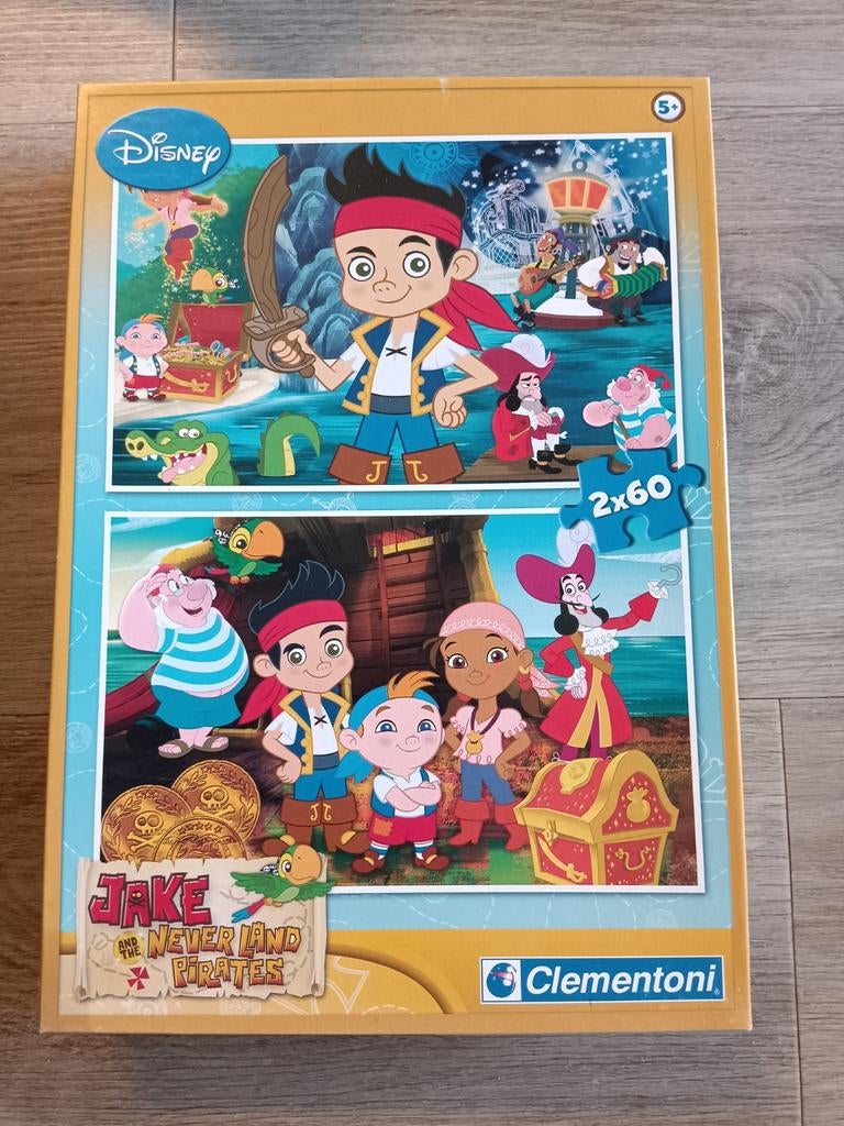Puzzel: Jake and the Neverland pirates 2x 60 stukjes, Ophalen of Verzenden, Meer dan 50 stukjes