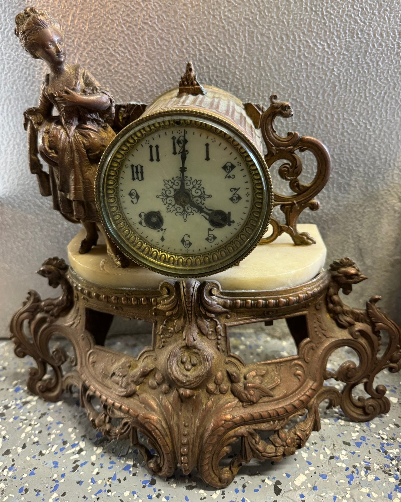19e eeuwse Franse figurale pendule / tafel klok, Ophalen of Verzenden