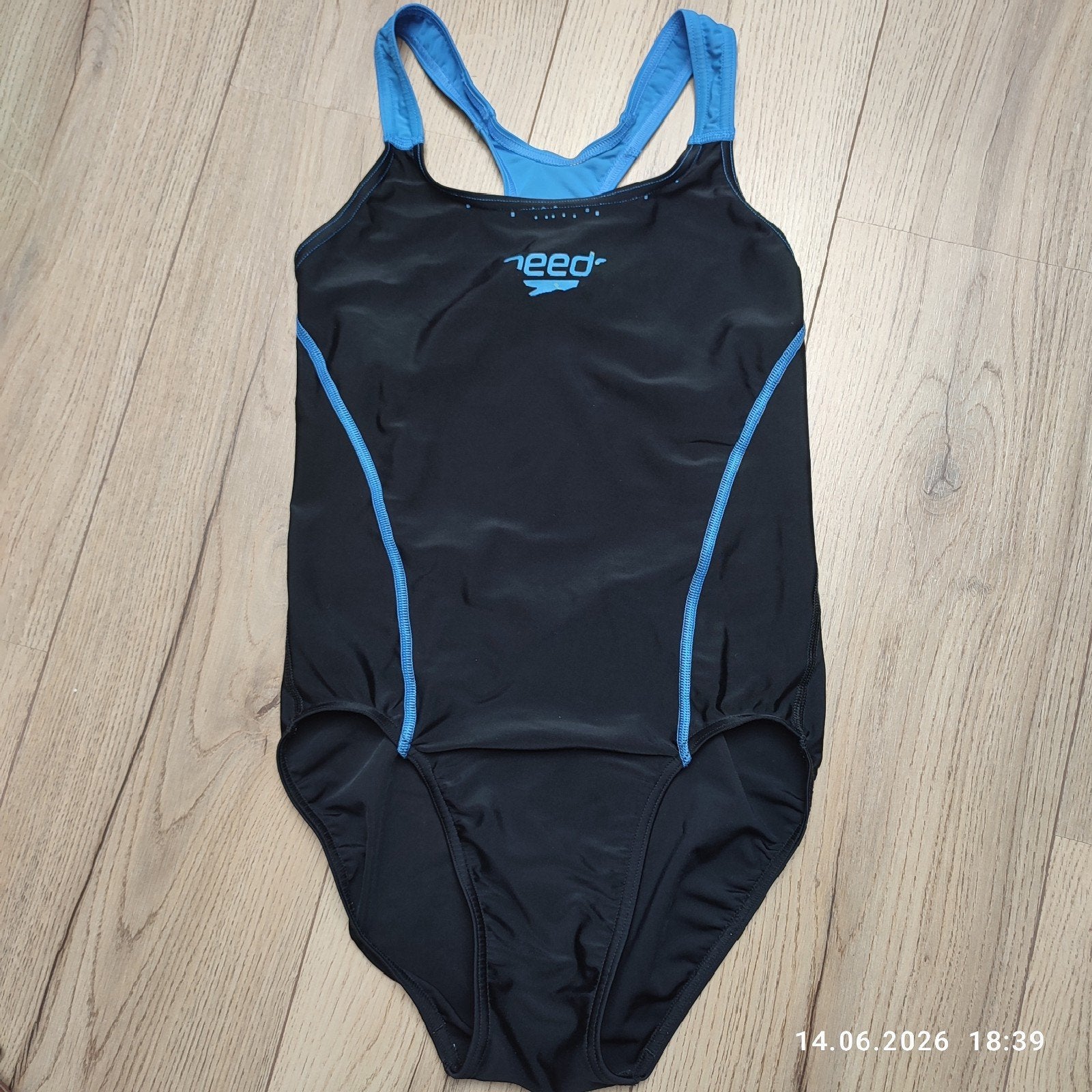 Speedo Badpak Zwempak Maat 38 Zwart/Blauw, Zwart, Badpak, Gedragen, Speedo