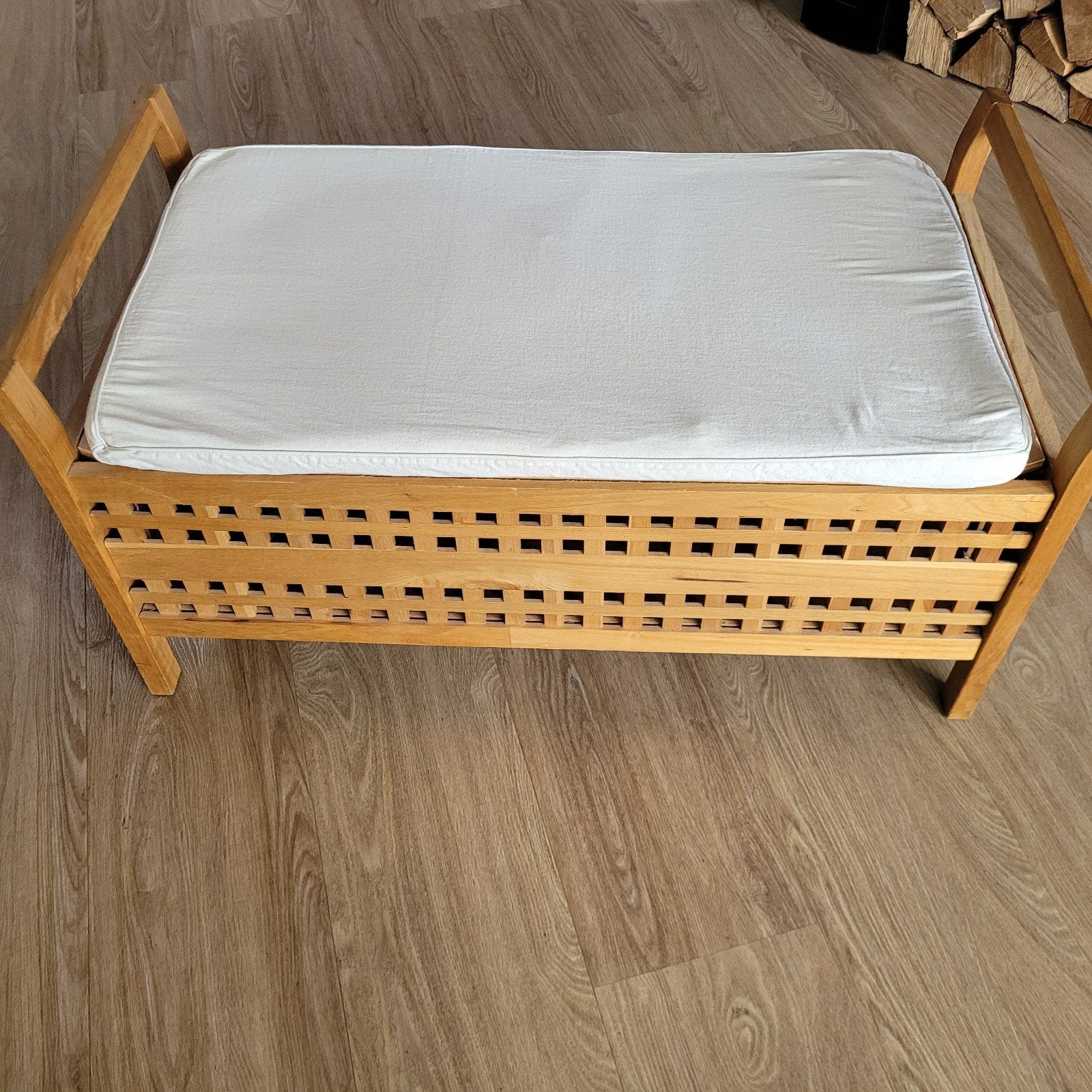 zit bankje, Ophalen, Zo goed als nieuw, Rechthoekig, Hout