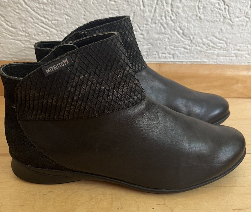 Mephisto enkellaarzen maat 37,5 Vincenta glad slangenprint, Kleding | Dames, Mephisto, Verzenden, Zwart, Lage of Enkellaarzen