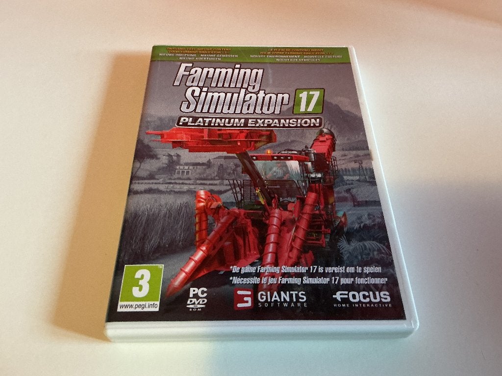 Farming Simulator 17 PLATINUM EXPANSION, Spelcomputers en Games, Games | Pc, Ophalen, 1 speler, Eén computer, Zo goed als nieuw