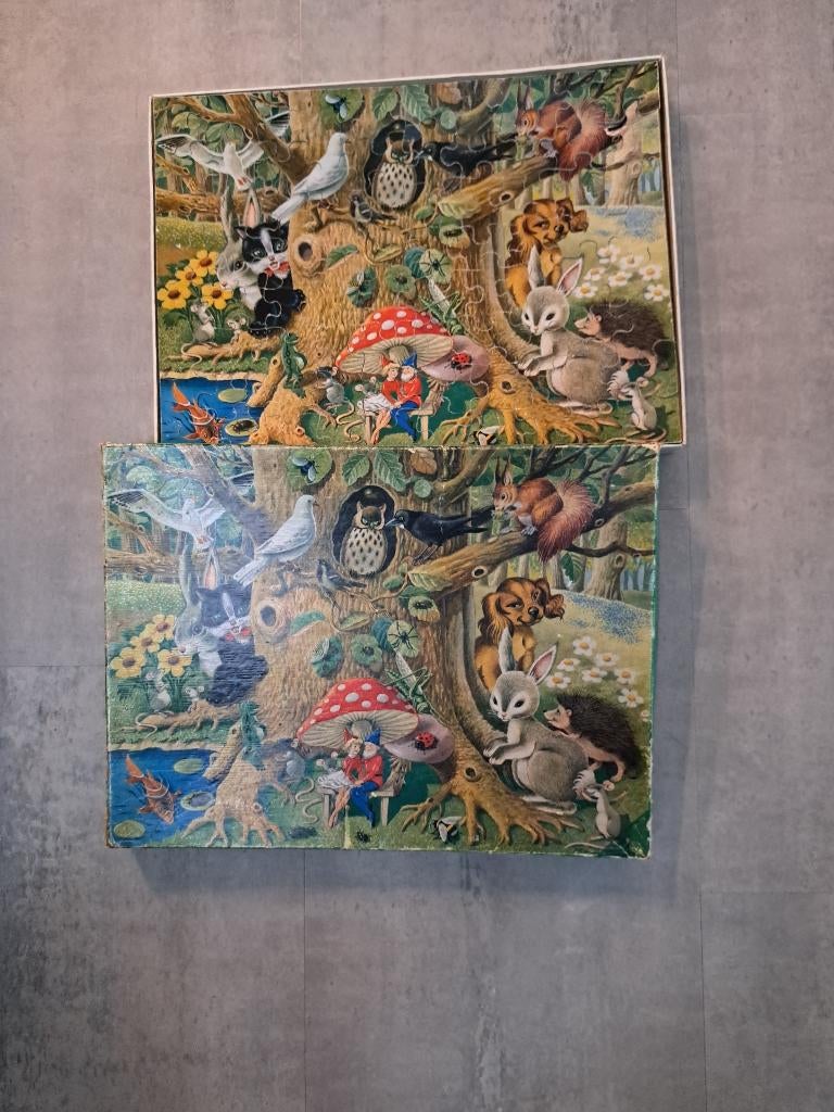 Pinkeltje en Pinkelotje vintage puzzel, Verzamelen, Speelgoed, Gebruikt, Ophalen of Verzenden
