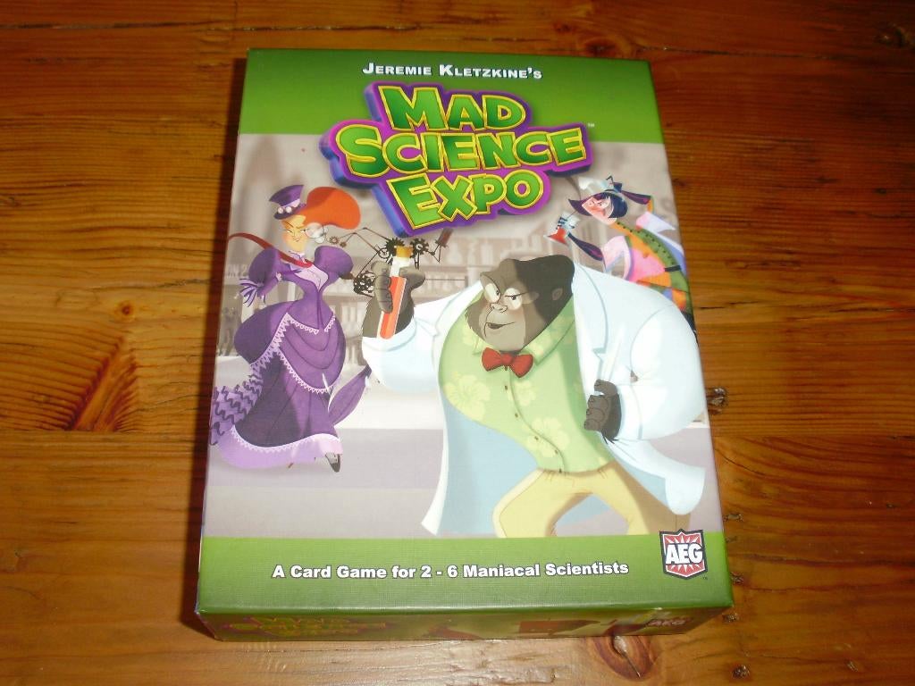 Mad science expo / spel / kaartspel, Hobby en Vrije tijd, Gezelschapsspellen | Kaartspellen, Ophalen of Verzenden, Gebruikt
