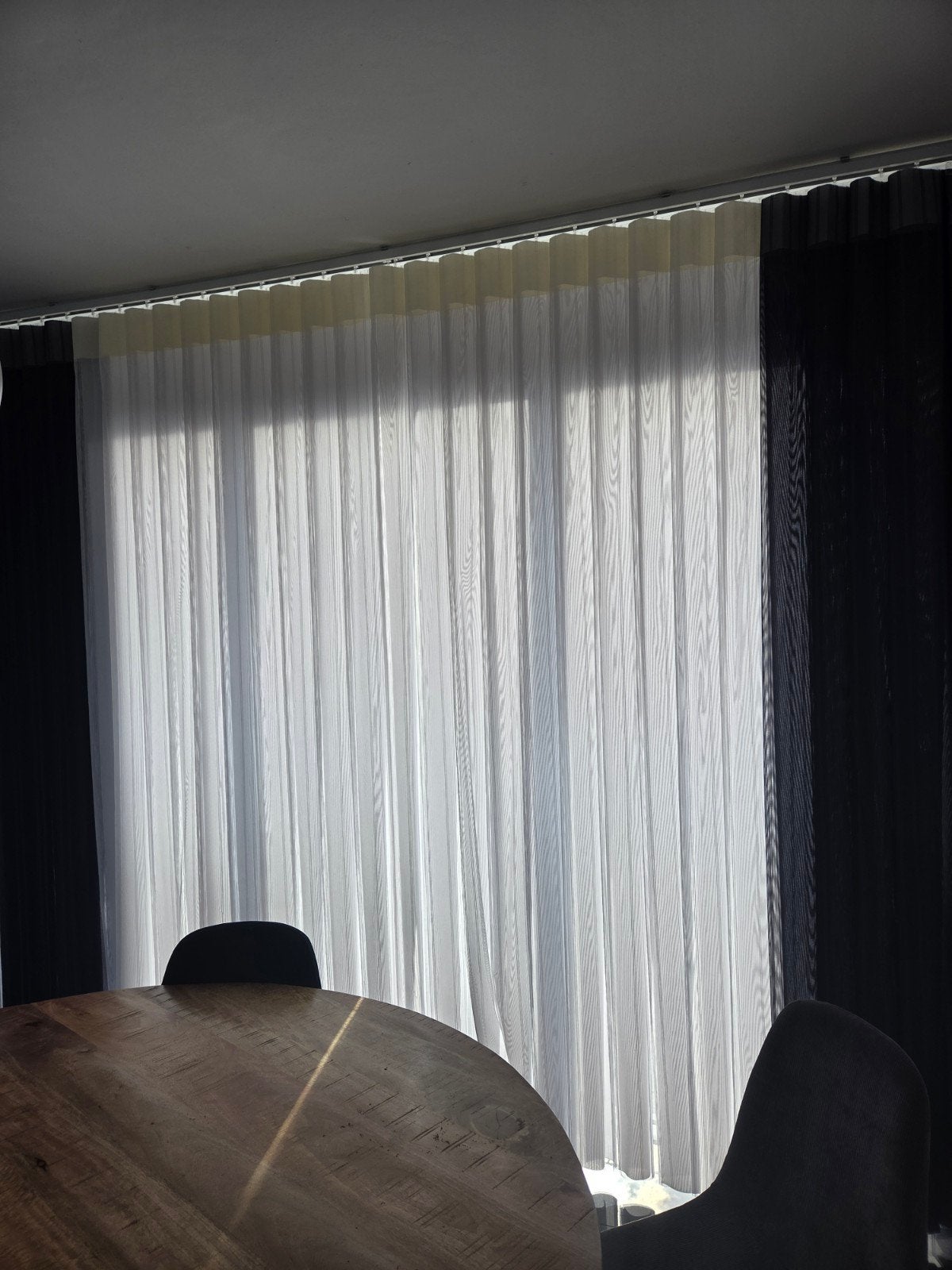 Witte vitrage gordijnen, lichtdoorlatend, Ophalen, Vitrage, Wit, Lichtdoorlatend