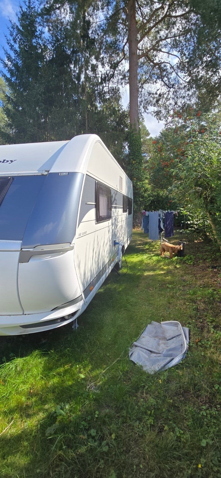 Hobby 515 UHK De Luxe (2021) met mover en seizoenstent, Rondzit, Hobby, 7 tot 8 meter, Meer dan 6