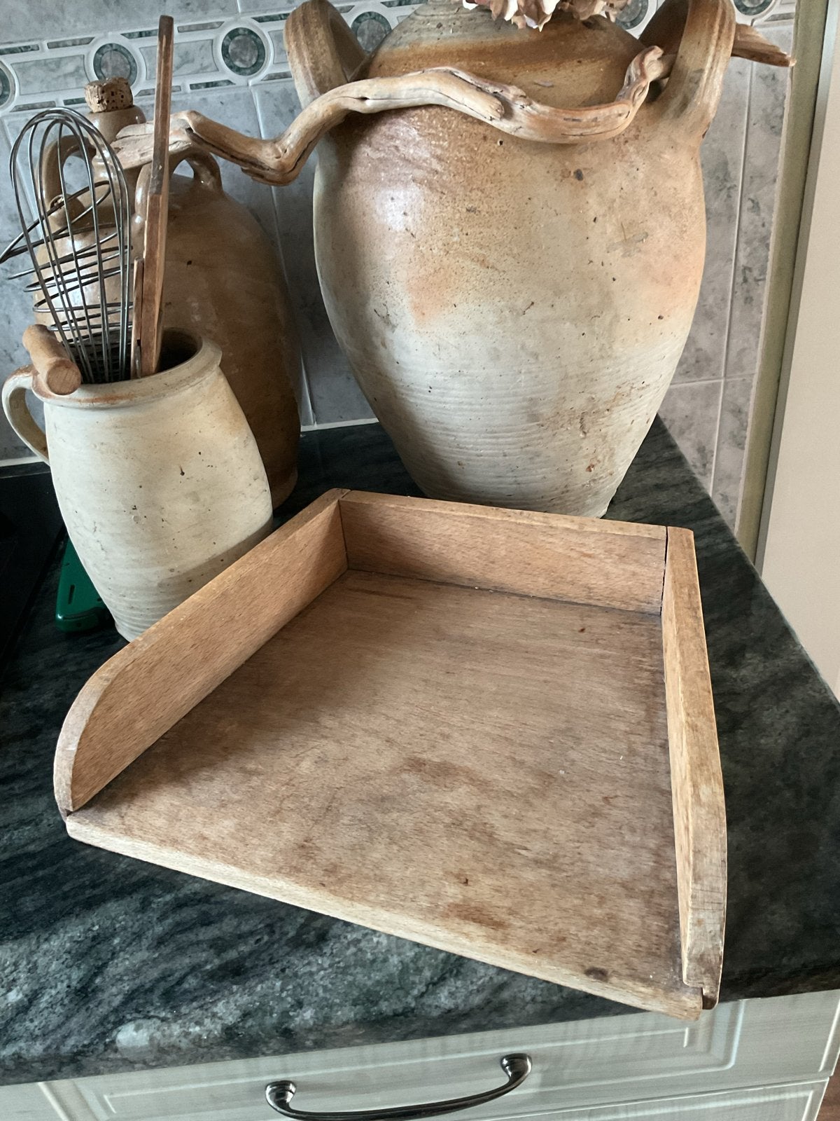 Oude houten Franse snijplank, Antiek en Kunst, Ophalen of Verzenden