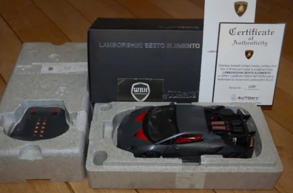 1:18 LAMBORGHINI SESTO ELEMENTO 74671 Autoart signature WRH, Hobby en Vrije tijd, Modelauto's | 1:18, Verzenden, Zo goed als nieuw