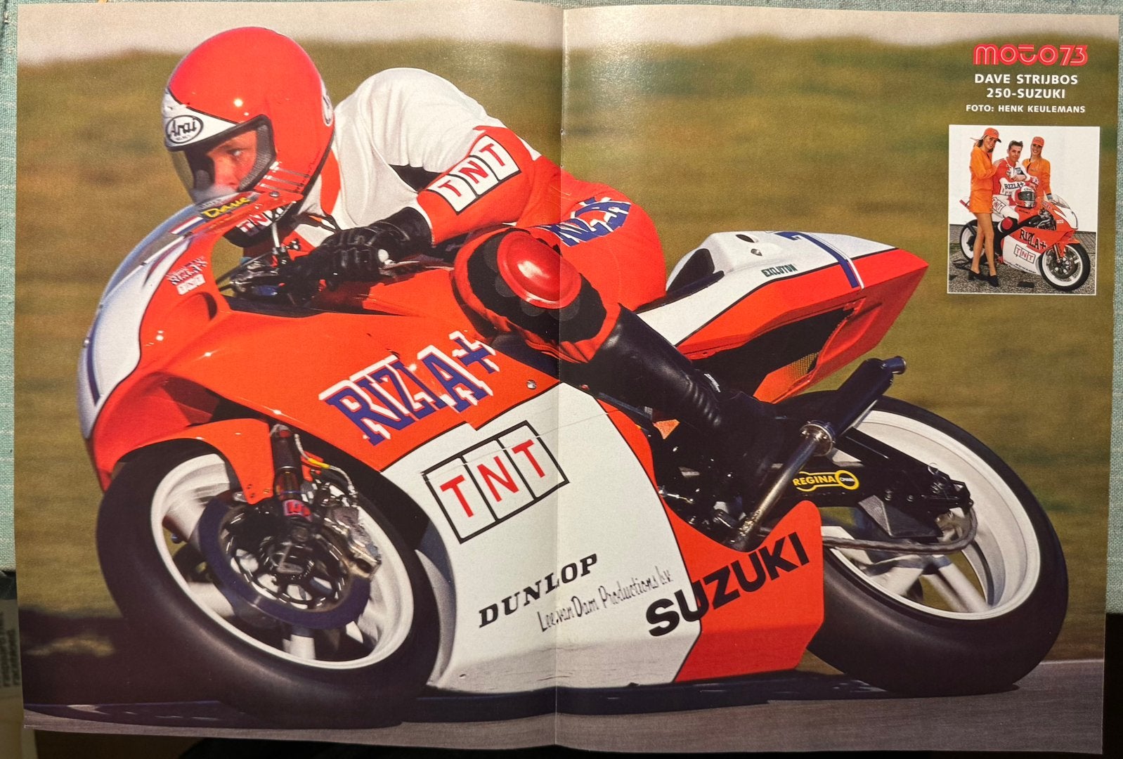 Poster 1997 Dave Strijbos Suzuki 250, Verzenden, Zo goed als nieuw, Motoren