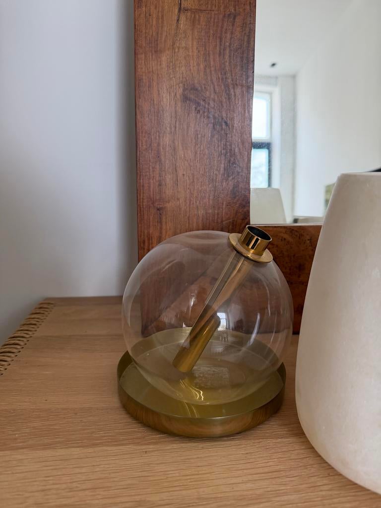 Bolia Glazen bol met gouden accenten - Decoratief item, Ophalen of Verzenden, Zo goed als nieuw