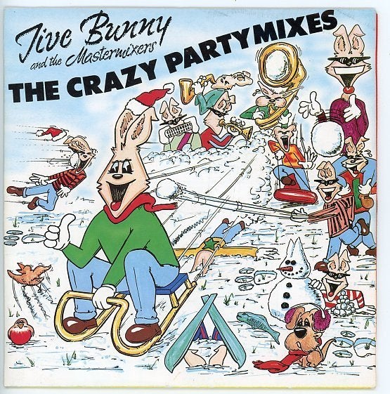 Single Jive Bunny & the Mastermixers uit 1990 - Poster Hoes, Gebruikt, 7 inch, Ophalen of Verzenden, Beschermende buitenhoes