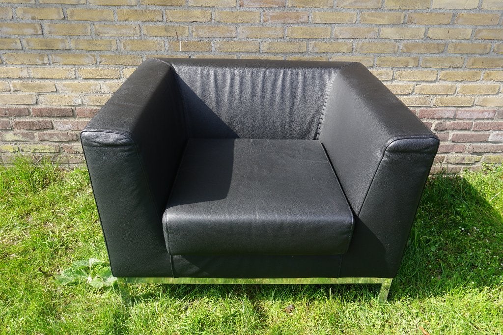 Luxy leren fauteuil stoel relaxstoel, Ophalen, Gebruikt, 75 tot 100 cm, Leer