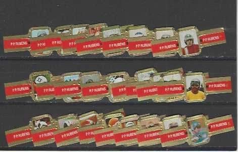 reeks  4343  motor cros  1-24    sigarenbanden, Ophalen of Verzenden, Zo goed als nieuw, Sigarenbandjes
