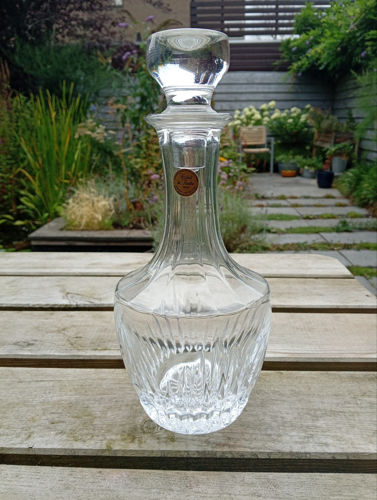 Cristal de Flandre karaf - 28 cm hoog, Ophalen