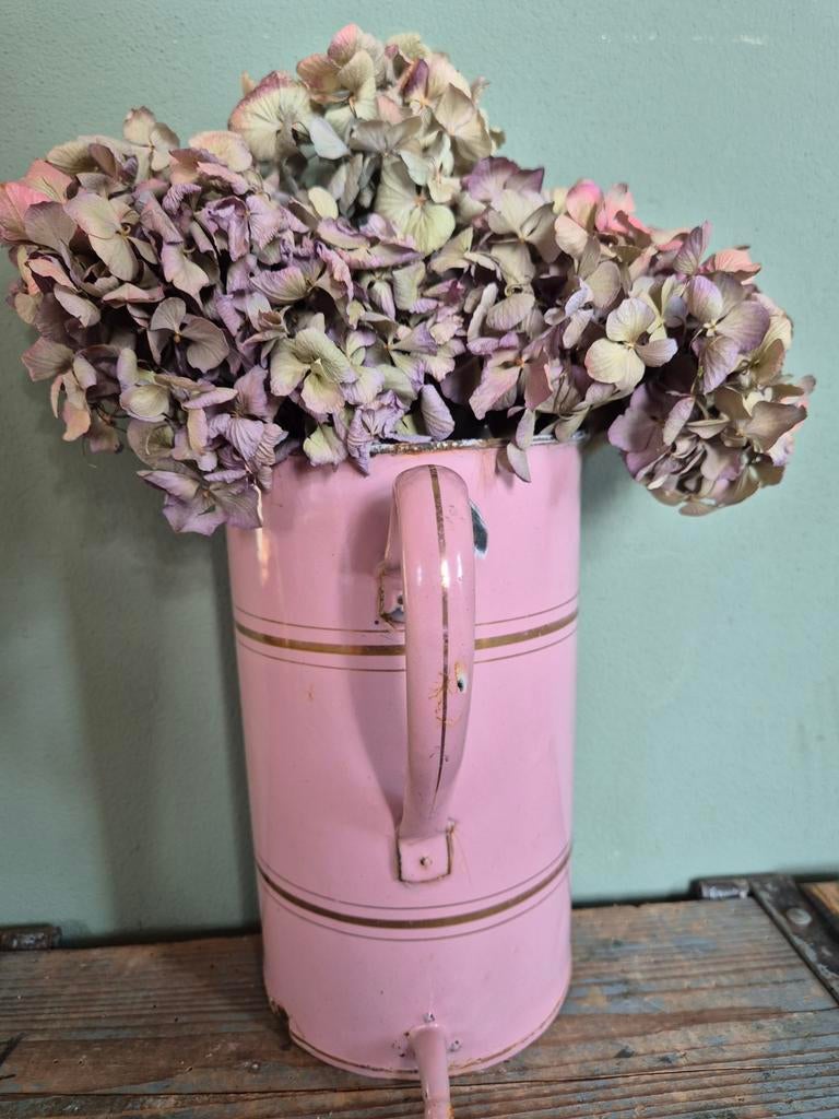 Roze emaille lavement Frans, Ophalen of Verzenden
