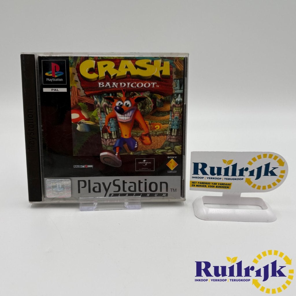 CRASH Bandicoot - Sony Playstation 1 game, Spelcomputers en Games, Games | Sony PlayStation 1, Sony, Zo goed als nieuw, Support@sony.com