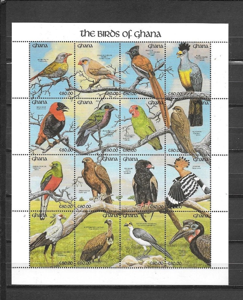 Ghana vogels, Ophalen of Verzenden, Overige landen, Postfris