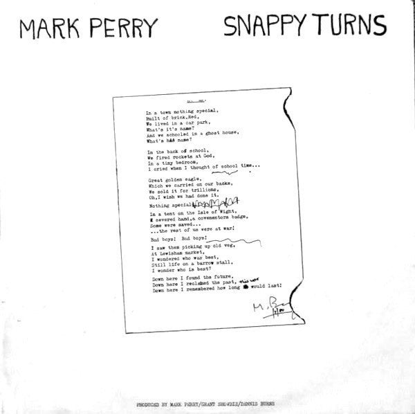 mark perry-alternative tv/snappy turns-punk/art-ZELDZAAM+bin, Verzenden, Gebruikt, 12 inch, Alternative Rock