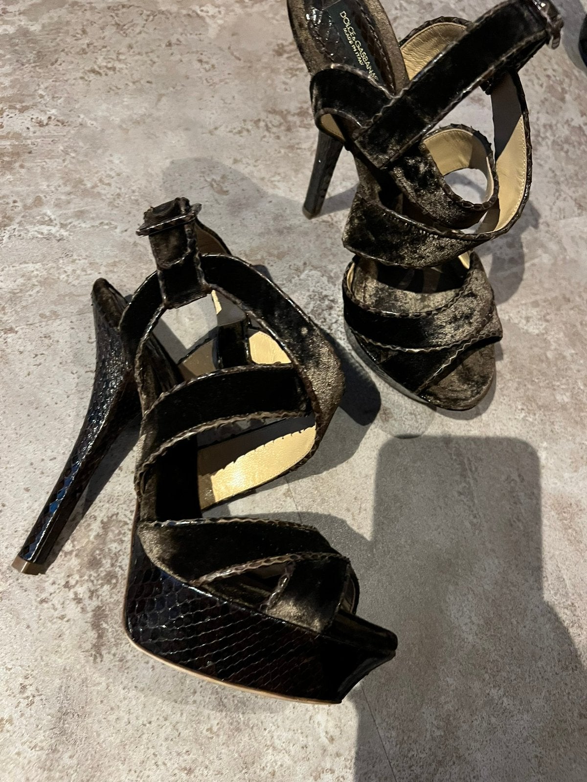 Dolce&Gabanna hakken maat 38 origineel zgan, Dolce & Gabbana, G, Bruin, G