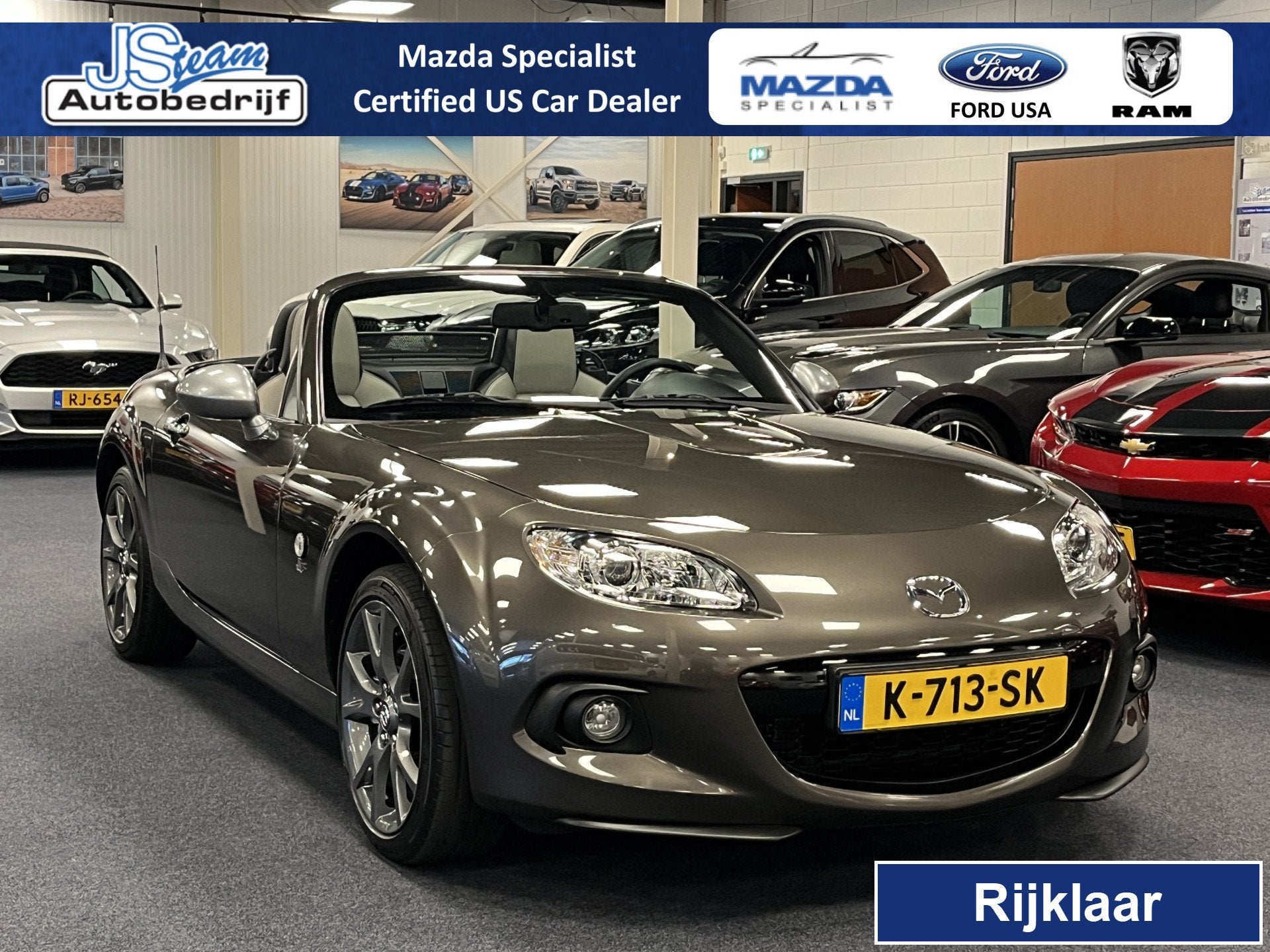 Mazda MX-5 NC Roadster 1.8i Silver Edition Airco Leder Navi, Auto's, Stoelverwarming, Achterwielaandrijving, Beige, 4 cilinders