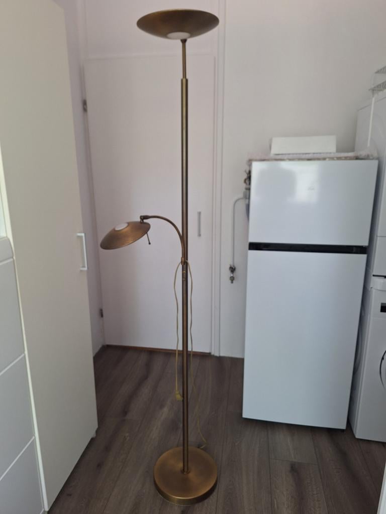 Steinhauer Vloerlamp met Leeslamp - Brons, Ophalen, Gebruikt, 150 tot 200 cm
