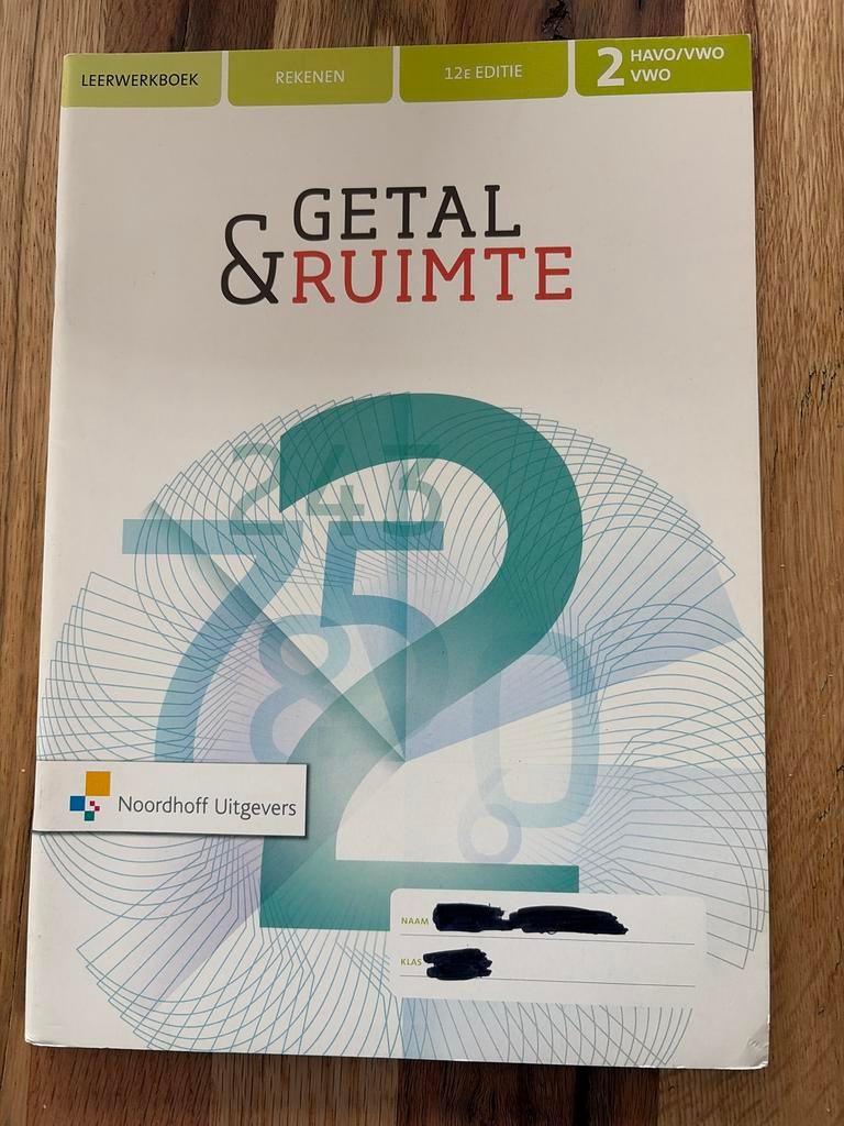 Wiskunde werkboek vwo nieuw - Getal & Ruimte 2, Boeken, Schoolboeken, Ophalen of Verzenden, Nieuw, VWO, Wiskunde A