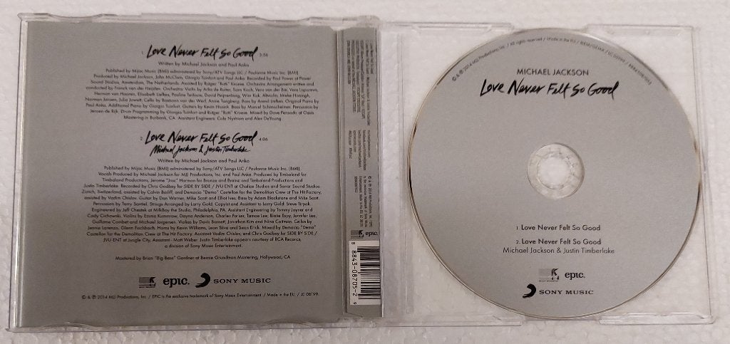 Michael Jackson CD-SINGLE NIEUW Love Never Felt So Good, Verzenden, Nieuw in verpakking, Pop, Eerste persing