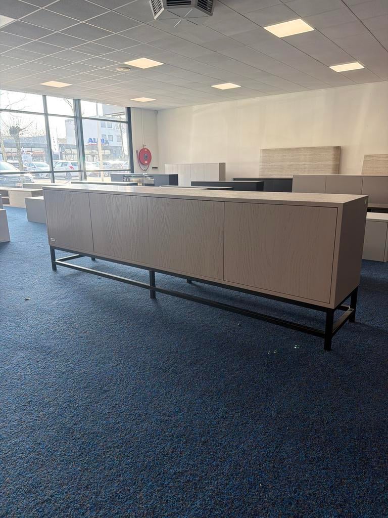 PUUUR Dressoir 220cm - Eiken Fineer Soft Clay, Ophalen, Eikenhout, Nieuw, 200 cm of meer