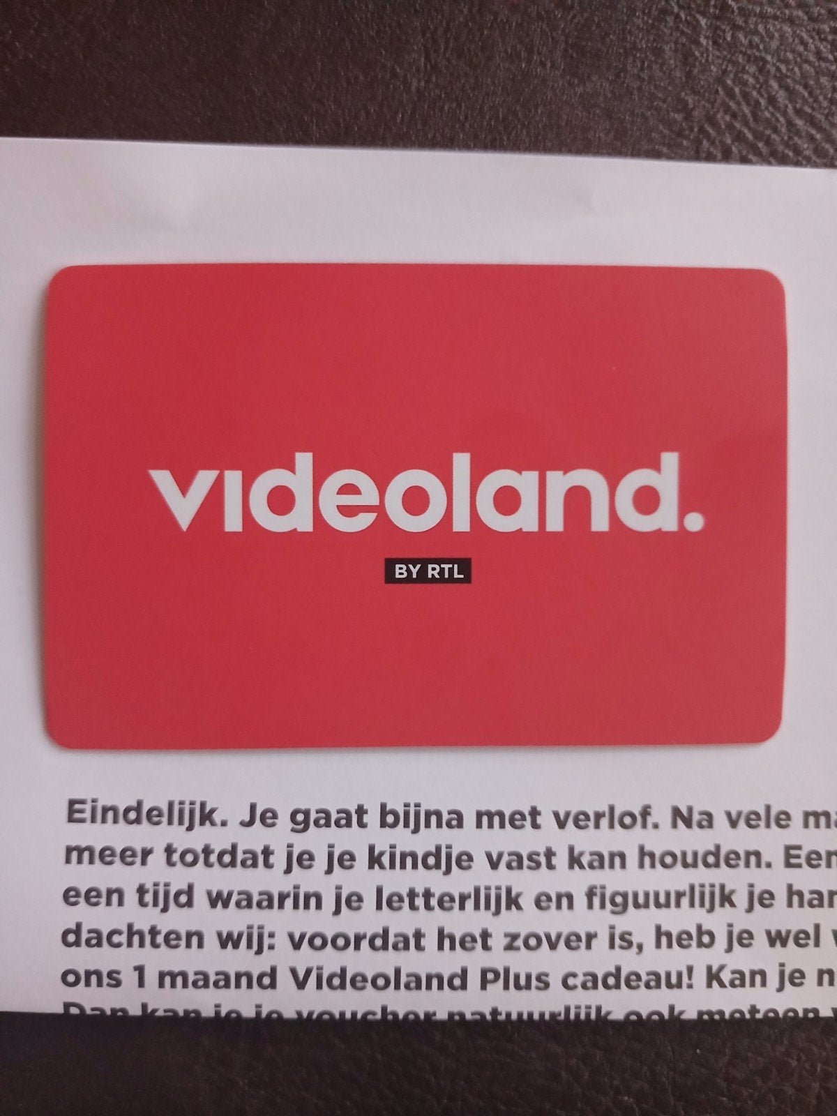 1 maand videoland cadeau, Eén persoon, Cadeaubon