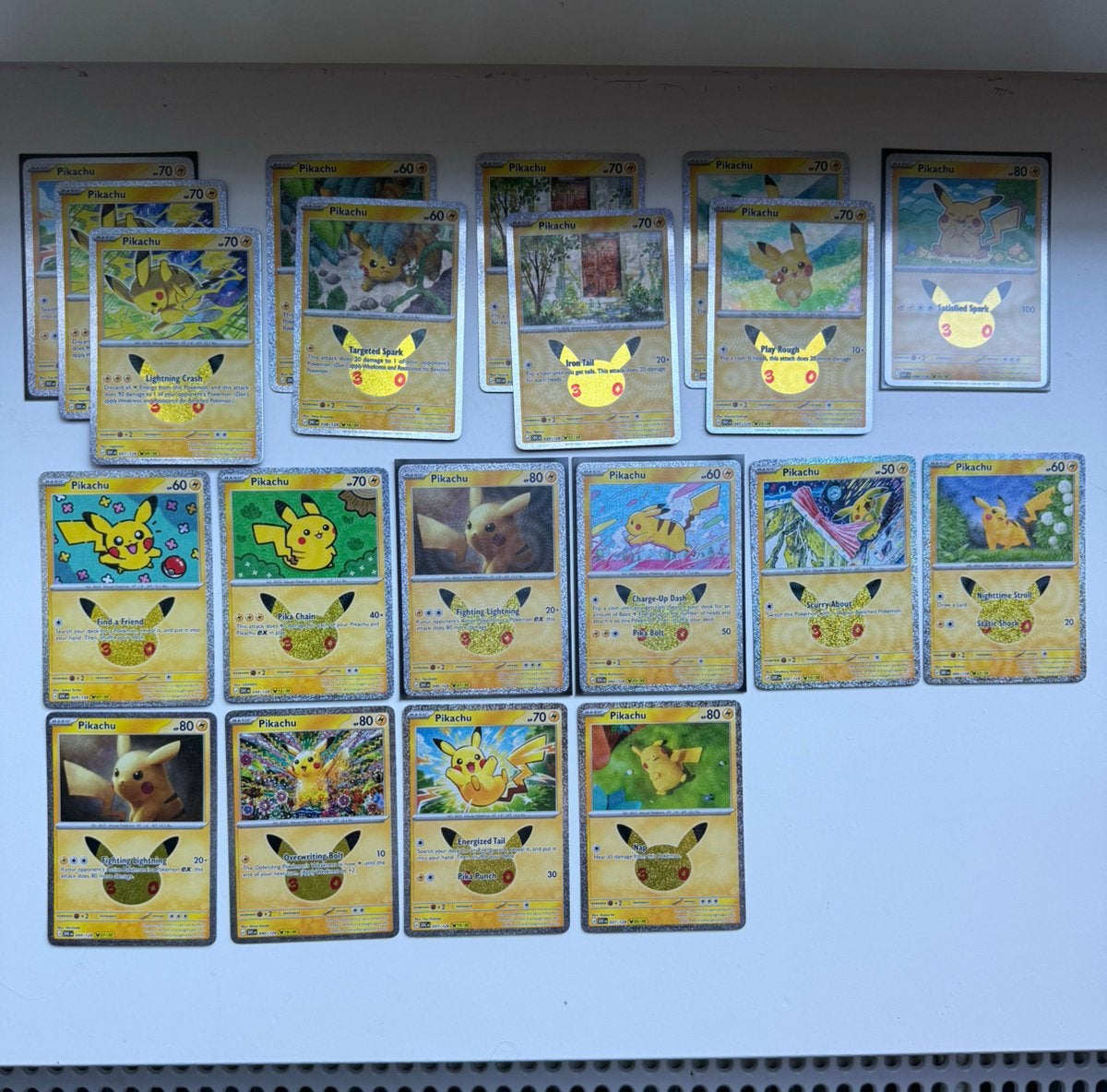 Pickachu 30th celebration los te koop of ruilen, Ophalen of Verzenden, Zo goed als nieuw, Meerdere kaarten